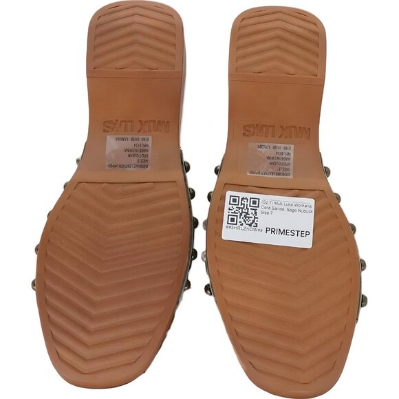 Muk Luks Cora Platform Slide Sandals Sage Nubuck Buckle Women US 7 - Picture 6 of 6